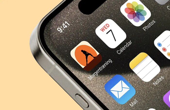 Morgentræning app-ikonet på en iPhone